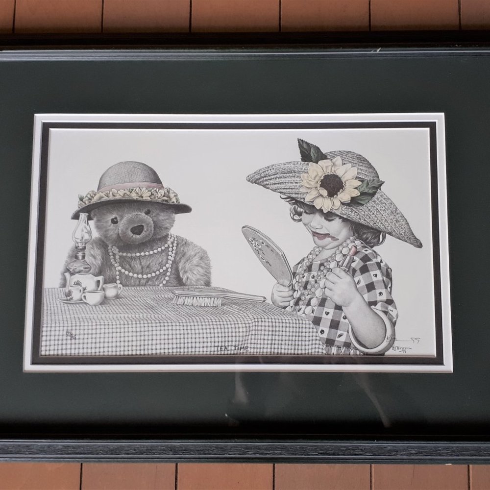 "Tea Time” Black & White Print by Bernie Brown